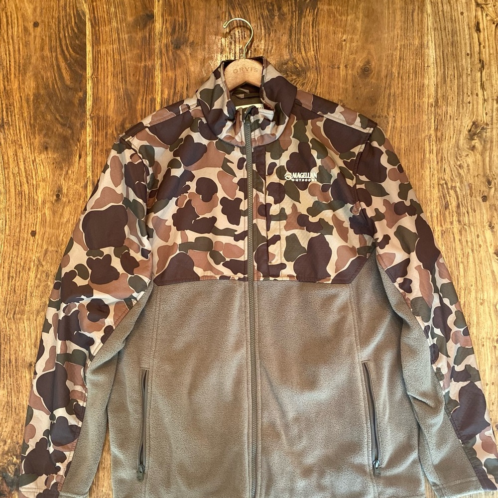 Magellan Outdoors Camo Fleece Zip Up Jacket
